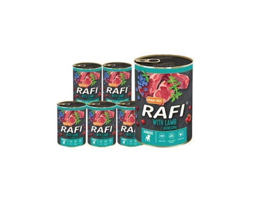 24x400g Rafi JUNIOR mit Lamm Dosen Nassfutter Hundefutter NEU von Rafi