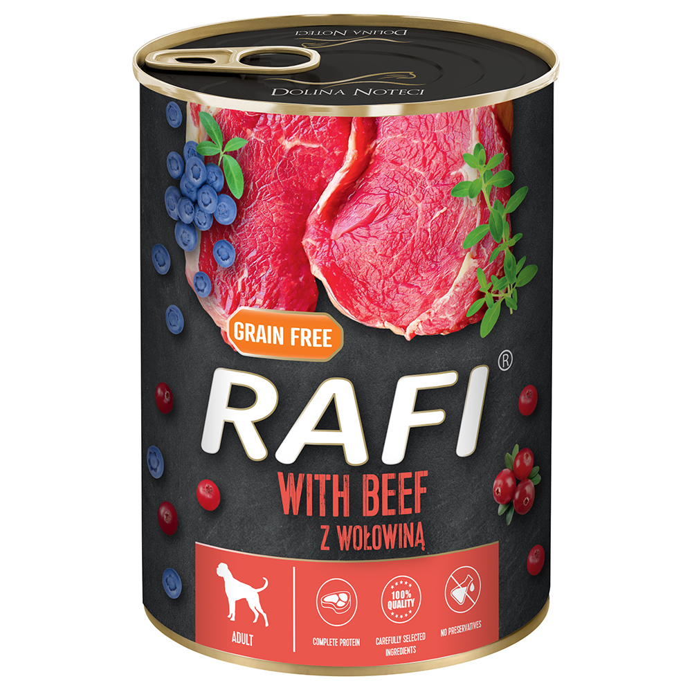Rafi Adult 24 x 400 g - mit Rind, Blaubeere und Cranberry Rafi Adult 24 x 400 g - mit Rind, Blaubeere und Cranberry von Rafi