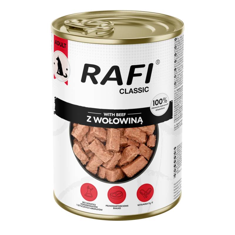 Rafi Dog 6 x 1240 g - mit Rind von Rafi
