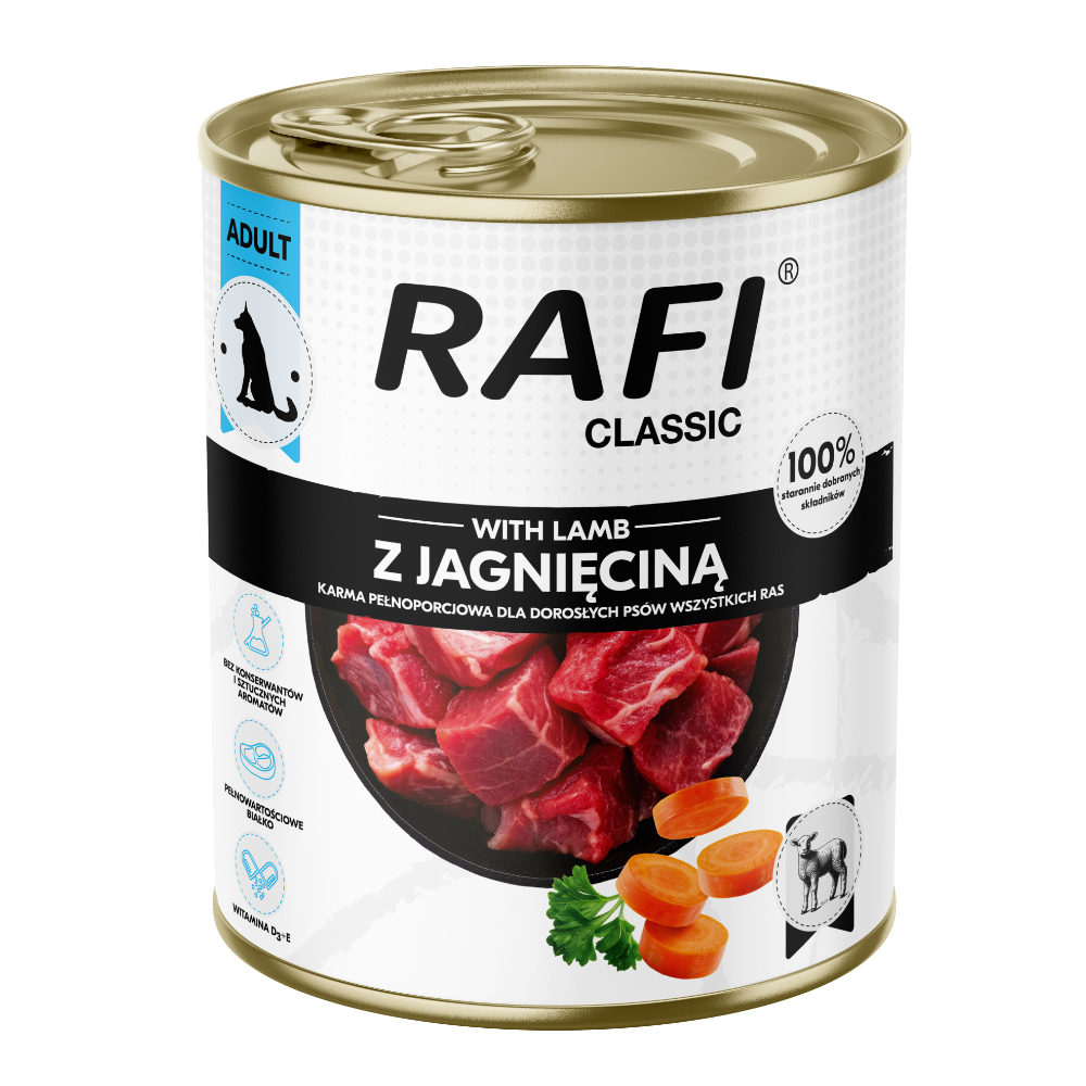Rafi Dog Classic 12 x 800 g - Lamm von Rafi