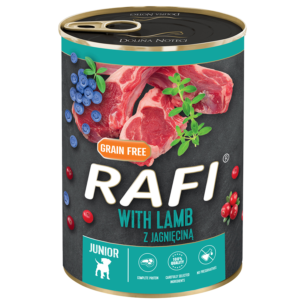Rafi Junior Pastete 24 x 400 g - mit Lamm, Cranberry und Blaubeere Rafi Junior Pastete 24 x 400 g - mit Lamm, Cranberry und Blaubeere von Rafi