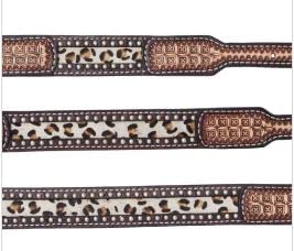 Rafter T Ranch Company RTDC401-S Hundehalsband mit Werkzeug, Gator Print und Leopardenmuster Haareinlage Größe S: 38-40 von Rafter T Ranch Company