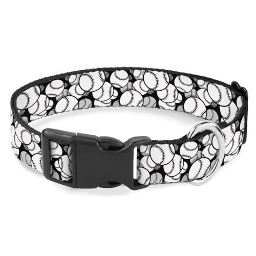 Baseball-Hundehalsband, weich, verstellbar, für kleine, mittelgroße und große Hunde, Katzen, Haustiere, Schwarz / Weiß Baseball-Hundehalsband, weich, verstellbar, für kleine, mittelgroße und große Hunde, Katzen, Haustiere, Schwarz / Weiß von Raguepo