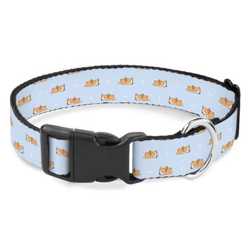Braunes Corgi-Hundehalsband, Knochenblau, Haustier-Umhängeband für kleine, mittelgroße und große Hunde, weiche, verstellbare Schnalle Braunes Corgi-Hundehalsband, Knochenblau, Haustier-Umhängeband für kleine, mittelgroße und große Hunde, weiche, verstellbare Schnalle von Raguepo