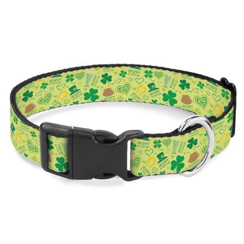 Happy St Patrick's Day Haustierhalsband, Kleeblatt, Herz, Klee, Katze, Hund, Halsband, Schnellverschluss-Schnalle, verstellbar, für weibliche und männliche Welpen, Corgi Happy St Patrick's Day Haustierhalsband, Kleeblatt, Herz, Klee, Katze, Hund, Halsband, Schnellverschluss-Schnalle, verstellbar, für weibliche und männliche Welpen, Corgi von Raguepo