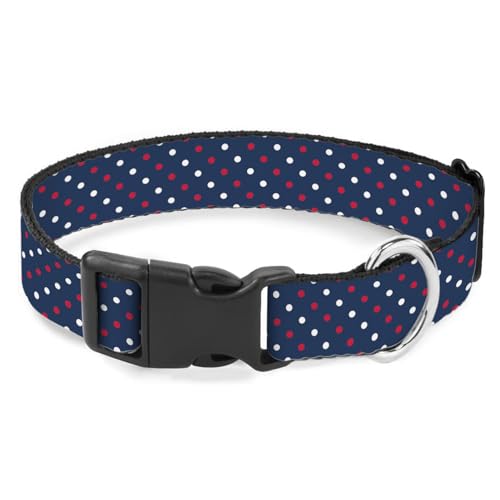 Hundehalsband, Katzen-Halsband, weich, für kleine, extra große, robuste Haustiere, Rot / Weiß mit Punkten Hundehalsband, Katzen-Halsband, weich, für kleine, extra große, robuste Haustiere, Rot / Weiß mit Punkten von Raguepo