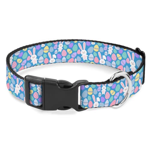 Hundehalsband, Motiv: Osterhase, bunte Eier, weich, verstellbar, für kleine, mittelgroße und große Hunde, Katzen, Haustiere Hundehalsband, Motiv: Osterhase, bunte Eier, weich, verstellbar, für kleine, mittelgroße und große Hunde, Katzen, Haustiere von Raguepo