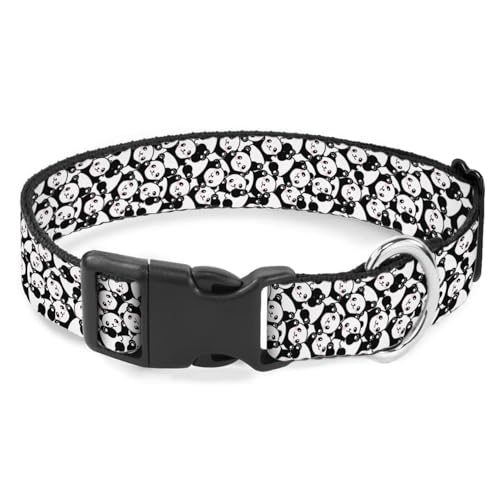 Hundehalsband, Panda, weich, für kleine, extra große, robuste Haustiere, Schwarz / Weiß Hundehalsband, Panda, weich, für kleine, extra große, robuste Haustiere, Schwarz / Weiß von Raguepo