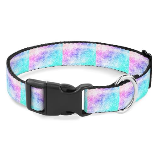 Hundehalsband, für kleine, mittelgroße und große Hunde, mit weicher, verstellbarer Schnalle, glitzernd, Aquarellfarben, Violett / Blau Hundehalsband, für kleine, mittelgroße und große Hunde, mit weicher, verstellbarer Schnalle, glitzernd, Aquarellfarben, Violett / Blau von Raguepo