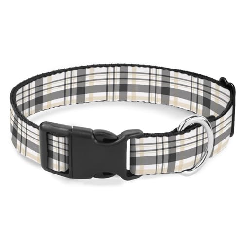 Hundehalsband, kariert, Gingham-Muster, weich, elastisch, für weibliche und männliche Welpen, Katzen, Weiß / Schwarz / Beige Hundehalsband, kariert, Gingham-Muster, weich, elastisch, für weibliche und männliche Welpen, Katzen, Weiß / Schwarz / Beige von Raguepo