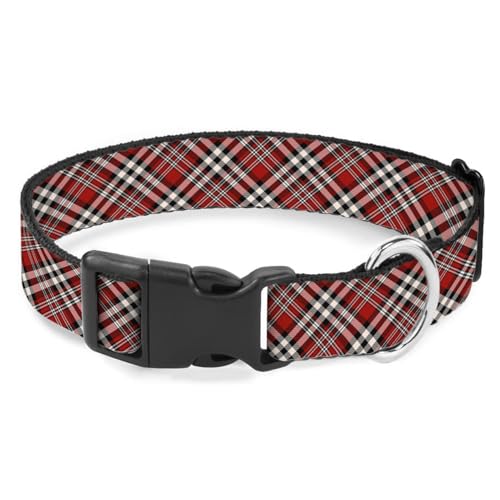 Hundehalsband, kariert, weich, elastisch, für weibliche und männliche Welpen, Katzen, Schwarz / Rot Hundehalsband, kariert, weich, elastisch, für weibliche und männliche Welpen, Katzen, Schwarz / Rot von Raguepo