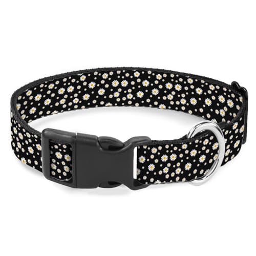Hundehalsband mit Gänseblümchen-Motiv, weich, für kleine, extra große, robuste Haustiere, Schwarz Hundehalsband mit Gänseblümchen-Motiv, weich, für kleine, extra große, robuste Haustiere, Schwarz von Raguepo