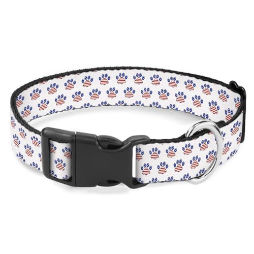 Hundehalsband mit USA-Flagge, Katzenpfote, weich, für kleine, extra große, robuste Haustiere, Rot / Blau Hundehalsband mit USA-Flagge, Katzenpfote, weich, für kleine, extra große, robuste Haustiere, Rot / Blau von Raguepo