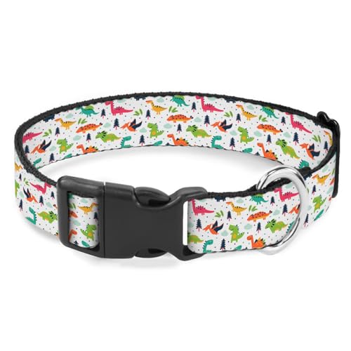 Hundehalsband mit buntem Dinosaurier-Motiv, für kleine, mittelgroße und große Hunde, weiche, verstellbare Schnalle Hundehalsband mit buntem Dinosaurier-Motiv, für kleine, mittelgroße und große Hunde, weiche, verstellbare Schnalle von Raguepo