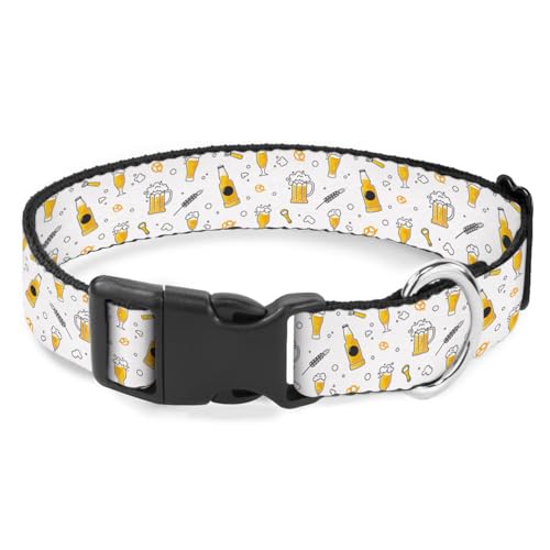 Hundehalsband mit gelbeerfarbenem Biermotiv, für kleine, mittelgroße und große Hunde, weiche, verstellbare Schnalle Hundehalsband mit gelbeerfarbenem Biermotiv, für kleine, mittelgroße und große Hunde, weiche, verstellbare Schnalle von Raguepo