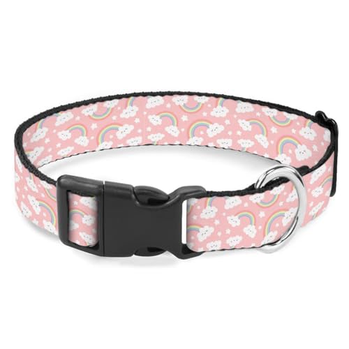 Rainbow Cloud Hundehalsband, für Katzen, Hunde, Schnellverschluss-Schnalle, verstellbar, für weibliche und männliche Welpen, Rosa Rainbow Cloud Hundehalsband, für Katzen, Hunde, Schnellverschluss-Schnalle, verstellbar, für weibliche und männliche Welpen, Rosa von Raguepo