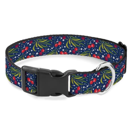 Red Cherry Hundehalsband, Beeren, Marineblau, weich, elastisch, für weibliche und männliche Welpen, Katzen Red Cherry Hundehalsband, Beeren, Marineblau, weich, elastisch, für weibliche und männliche Welpen, Katzen von Raguepo