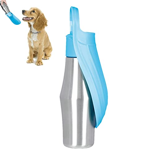 Hundewasserflasche, Tragbare Haustier Trinkflasche, Faltbare Trinkflasche Hunde, 27-Unzen-Reisewasserspender Aus Edelstahl, 2-in-1-Wassernapf Für Hunde, Für Reiseausflüge, Campingausflüge, Wandern von Rainao