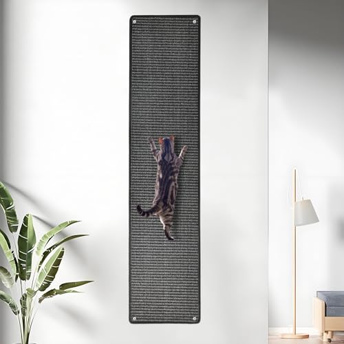 Rainmae Kratzmatte für Katzen, 180,1 x 39,9 cm, verdickt, extra groß, Wandmontage, Sisal-Kratzmatte, kratzfeste Wandkratzmatte, Kletterteppich für Boden, Sofa, Couch, Schutz von Rainmae
