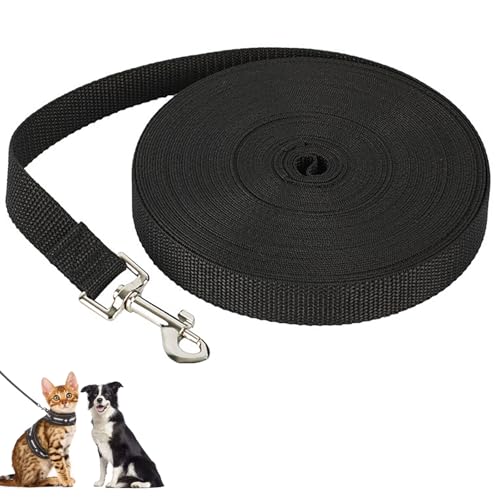 10m Trainingsleine für Hunde, wasserabweisend & schmutzunempfindlich, Lange Hundeleine für Training und Outdoor, Robuste Nylon Hundeleine mit Handschlaufe und D-Karabiner, Ausbildungsleine von Rairsky