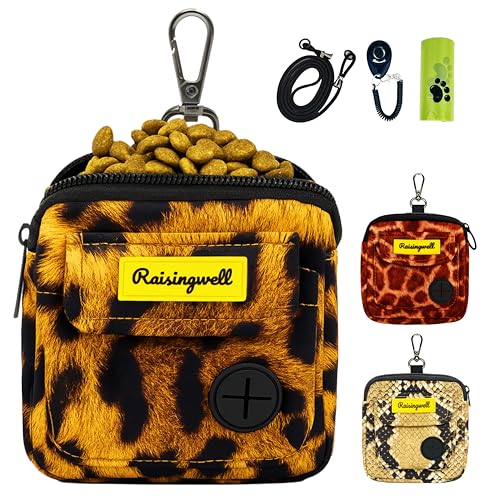 Raisingwell Hundetrainingstasche mit Reißverschluss (Leopardenmuster) von Raisingwell