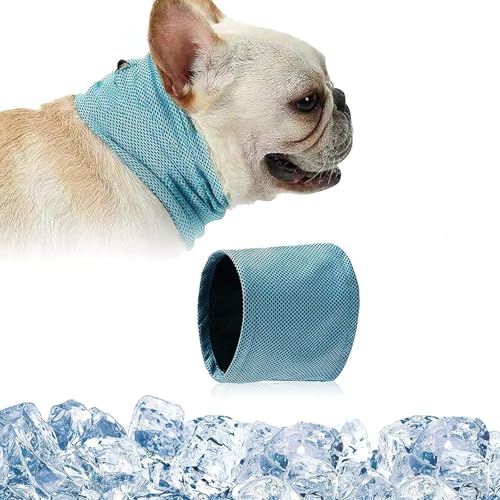 Kühlhalsband für Hunde, Hunde halstücher Kühlend, Hundehalsband Kühlend, Kühlende Halstuch Hund, Kopftücher Kühlend Hund, Sommer Pet Instant Cooling Schal (L) von Rakiuty