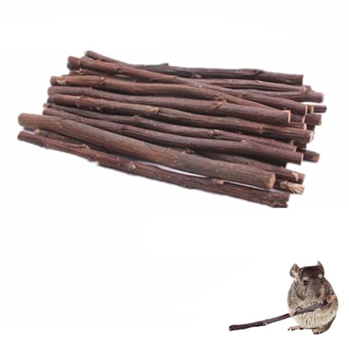 Hamster Kauspielzeug,Kaninchen-Kauspielzeug,Apfel Kaustangen,Apfel Holz Kaustock,Apfelstäbchen,Kaninchen Apfelstäbchen,Natürliche Apfelstäbchen Hamster Kauspielzeug,Apfel Sticks für Haustiere,50g von Rakiuty