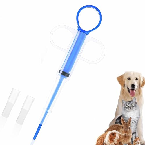 Rakiuty Tablette Feeder, Tabletteneingeber Katze, Tablettengeber für Katzen, Tabletten Spritze Katze, Medikamenten Feeder, für Katzen kleine Hunde, Blau Rakiuty Tablette Feeder, Tabletteneingeber Katze, Tablettengeber für Katzen, Tabletten Spritze Katze, Medikamenten Feeder, für Katzen kleine Hunde, Blau von Rakiuty