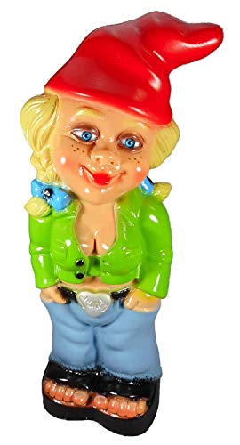 Rakso 0941 Gartenzwerg Zwergenfrau aus bruchfestem PVC Zwerg Made in Germany Figur von RAKSO