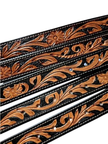 Hundehalsband aus Leder, schwarzer Gürtel, Größe M Hundehalsband aus Leder, schwarzer Gürtel, Größe M von Ranch Hand Store
