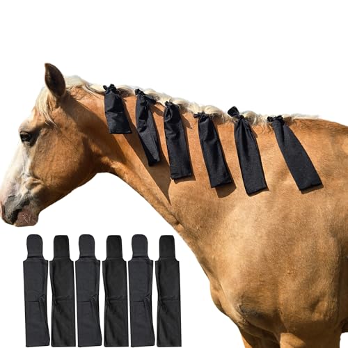 Ranch Hand Pferdemähne Taschen - Schützen Pferdemähne vor Wind, Sonne & Schlamm - Verhindert Verwicklungen, Reiben und Bruch - Hergestellt aus Lycra und Nylon - Einfach zu bedienen und waschbar - 6er Ranch Hand Pferdemähne Taschen - Schützen Pferdemähne vor Wind, Sonne & Schlamm - Verhindert Verwicklungen, Reiben und Bruch - Hergestellt aus Lycra und Nylon - Einfach zu bedienen und waschbar - 6er von Ranch Hand Store