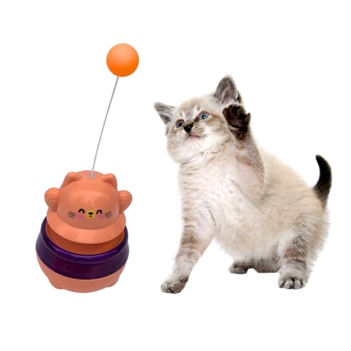 Rangebow Pets Katzenspielzeug mit Ball, interaktives Teaser-Spielzeug für Katzen und Kätzchen, mit Katzenjagdball und Teaserstab, selbstunterhaltendes Katzenspielzeug Tumbler Rangebow Pets Katzenspielzeug mit Ball, interaktives Teaser-Spielzeug für Katzen und Kätzchen, mit Katzenjagdball und Teaserstab, selbstunterhaltendes Katzenspielzeug Tumbler von Rangebow
