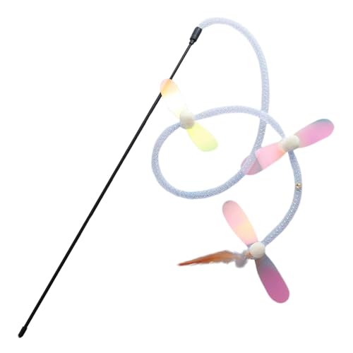 Ranley Katzen-Teaser-Stick, Katzen-Teaser-Zauberstab | Katzenstabspielzeug - Katzenspielzeug mit Glocke, Katzenstab, Katzenfederspielzeug, lustiges Kätzchenspielzeug für Hauskatzen Ranley Katzen-Teaser-Stick, Katzen-Teaser-Zauberstab | Katzenstabspielzeug - Katzenspielzeug mit Glocke, Katzenstab, Katzenfederspielzeug, lustiges Kätzchenspielzeug für Hauskatzen von Ranley