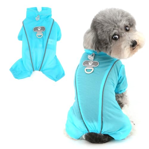 Ranphy Durchsichtiger dünner Haustier-Overall für X-Small und kleine Hunde, Welpen, kühlendes Sonnenshirt mit Leinen-Ring, reflektierend, leicht, Yorkie, Chihuahua, Sommer, Outdoor-Kleidung Ranphy Durchsichtiger dünner Haustier-Overall für X-Small und kleine Hunde, Welpen, kühlendes Sonnenshirt mit Leinen-Ring, reflektierend, leicht, Yorkie, Chihuahua, Sommer, Outdoor-Kleidung von Ranphy