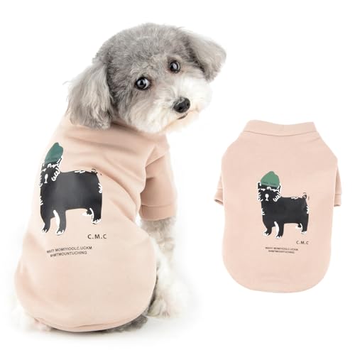 Ranphy Fleece-Hundepullover für kleine Hunde und Jungen, warmes Haustier-Outfit mit Doggy-Aufdruck, weich, Herbst, Winter, Welpen, Sweatshirt, Chihuahua, Yorkie, Pullover, Katzenbekleidung, Beige, Ranphy Fleece-Hundepullover für kleine Hunde und Jungen, warmes Haustier-Outfit mit Doggy-Aufdruck, weich, Herbst, Winter, Welpen, Sweatshirt, Chihuahua, Yorkie, Pullover, Katzenbekleidung, Beige, von Ranphy