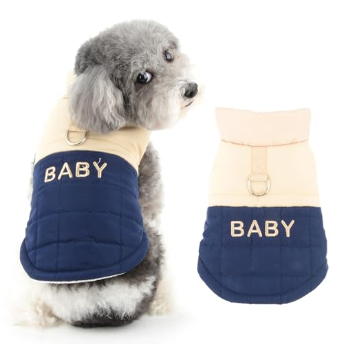 Ranphy Fleece-gefütterter kleiner Hundemantel für Hunde, Jungen, Mädchen, Colorblock, Haustierjacke mit D-Ring, winddicht, Welpen, Schneeanzug, Rollkragen, warm, Herbst, Winter, gepolstert, Chihuahua, Ranphy Fleece-gefütterter kleiner Hundemantel für Hunde, Jungen, Mädchen, Colorblock, Haustierjacke mit D-Ring, winddicht, Welpen, Schneeanzug, Rollkragen, warm, Herbst, Winter, gepolstert, Chihuahua, von Ranphy
