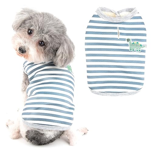 Ranphy Gestreifte warme Hundeweste für kleine Hunde, Mädchen, Jungen, Haustiere, mit Fleece gefüttert, Baumwolle mit Loch für die Leine, Winter, Herbst, Pullover, Bekleidung für Welpen, Katzen, Grau, Ranphy Gestreifte warme Hundeweste für kleine Hunde, Mädchen, Jungen, Haustiere, mit Fleece gefüttert, Baumwolle mit Loch für die Leine, Winter, Herbst, Pullover, Bekleidung für Welpen, Katzen, Grau, von Ranphy