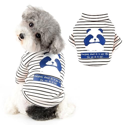 Ranphy Gestreifter Hundepullover für kleine Hunde, Fleece, Haustier-Sweatshirt mit Tierdruck, weich, bequem, Welpen, Rollkragen, warm, Herbst, Winter, Outfit, Yorkie, Chihuahua, Katzen, Pullover, Ranphy Gestreifter Hundepullover für kleine Hunde, Fleece, Haustier-Sweatshirt mit Tierdruck, weich, bequem, Welpen, Rollkragen, warm, Herbst, Winter, Outfit, Yorkie, Chihuahua, Katzen, Pullover, von Ranphy