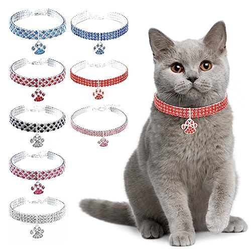 Ranphy Haustier-Halskette mit Strass für kleine Katze und Hund, verstellbarer Kristall-Diamant, elastischer Pfotenanhänger, Hochzeit, kleines Haustierhalsband, Schmuck, rot, M Ranphy Haustier-Halskette mit Strass für kleine Katze und Hund, verstellbarer Kristall-Diamant, elastischer Pfotenanhänger, Hochzeit, kleines Haustierhalsband, Schmuck, rot, M von Ranphy