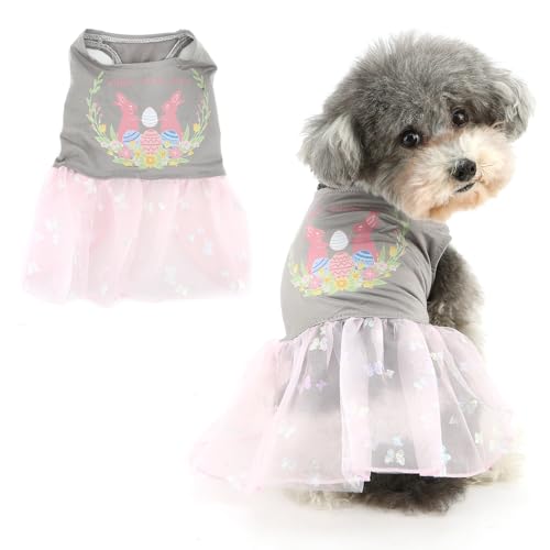 Ranphy Haustier-Osterkleidung, niedlich, bedrucktes Prinzessinnenkleid, Tüll, Tutu, Rock für XS, kleine Hunde, Welpen, einteiliges Outfit, Yorkie, Chihuahua, Festival, Party, Cosplay, Kostüm, Ranphy Haustier-Osterkleidung, niedlich, bedrucktes Prinzessinnenkleid, Tüll, Tutu, Rock für XS, kleine Hunde, Welpen, einteiliges Outfit, Yorkie, Chihuahua, Festival, Party, Cosplay, Kostüm, von Ranphy