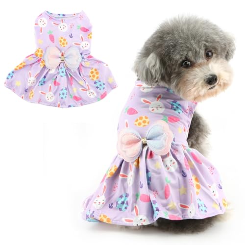 Ranphy Haustier-Osterkleidung, niedliche Schleife, bedruckt, Prinzessinnenkleid, Rock für XS, kleine Hunde, Welpen, einteiliges Outfit, Yorkie, Chihuahua, Festival, Party, Cosplay, Katzenkleidung, Ranphy Haustier-Osterkleidung, niedliche Schleife, bedruckt, Prinzessinnenkleid, Rock für XS, kleine Hunde, Welpen, einteiliges Outfit, Yorkie, Chihuahua, Festival, Party, Cosplay, Katzenkleidung, von Ranphy