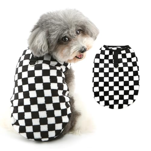 Ranphy Haustier-Sweatshirt für kleine Hunde, Welpen, ärmellos, für Yorkie, Chihuahua, Herbst und Winter, Kleidung mit Leine, Ring, Katzenkleidung, Schwarz, Größe S Ranphy Haustier-Sweatshirt für kleine Hunde, Welpen, ärmellos, für Yorkie, Chihuahua, Herbst und Winter, Kleidung mit Leine, Ring, Katzenkleidung, Schwarz, Größe S von Ranphy
