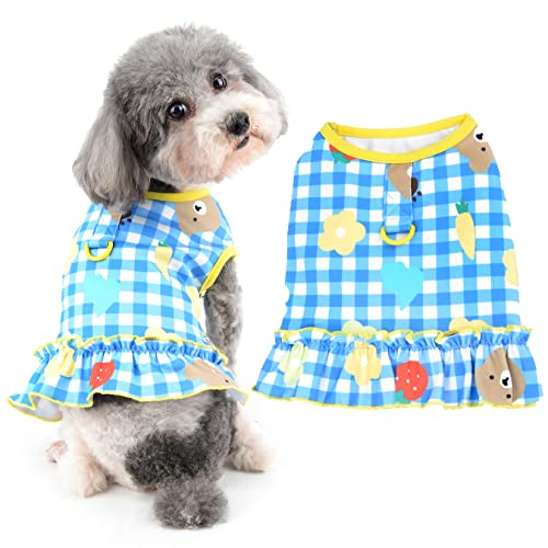 Ranphy Haustierkleid für kleine Hunde, Gittergeschirr, Weste, Mädchen, Welpen, Katzen, kein Ziehen, ausbruchsicher, Spazierengehen, Outfit, erstickungsfrei, Sommerrock für draußen Ranphy Haustierkleid für kleine Hunde, Gittergeschirr, Weste, Mädchen, Welpen, Katzen, kein Ziehen, ausbruchsicher, Spazierengehen, Outfit, erstickungsfrei, Sommerrock für draußen von Ranphy
