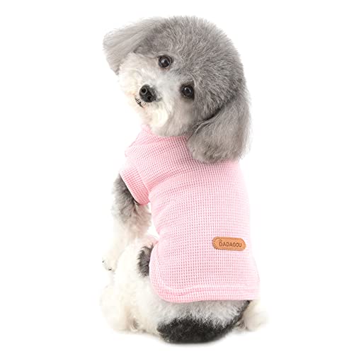 Ranphy Haustierkleidung für kleines Hundehemd Hündchen Katze Ärmellose Weste Weiches Netz Atmungsaktives Trägershirt Sommerkleidung Chihuahua Yorkshire Terrier Pullover Kleidung Rosa XL von Ranphy