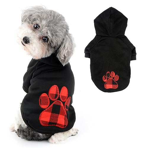 Ranphy Hunde-Kapuzenpullover für kleine, mittelgroße und große Hunde, Haustierkleidung, Pullover mit Hundepfote und Herzmuster, Welpen-Sweatshirt, Hunde-Outfit, Hund, Frühling, Herbst, Kleidung, von Ranphy