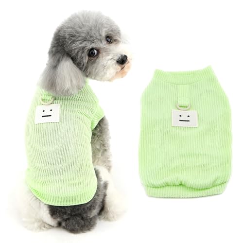 Ranphy Hunde-Shirts, Strickkleidung, solides Hemd für kleine Hunde, Welpen, T-Shirts, weich und atmungsaktiv, für Frühling und Sommer, Chihuahua, Yorkie, Katzen, Grün, Größe M Ranphy Hunde-Shirts, Strickkleidung, solides Hemd für kleine Hunde, Welpen, T-Shirts, weich und atmungsaktiv, für Frühling und Sommer, Chihuahua, Yorkie, Katzen, Grün, Größe M von Ranphy