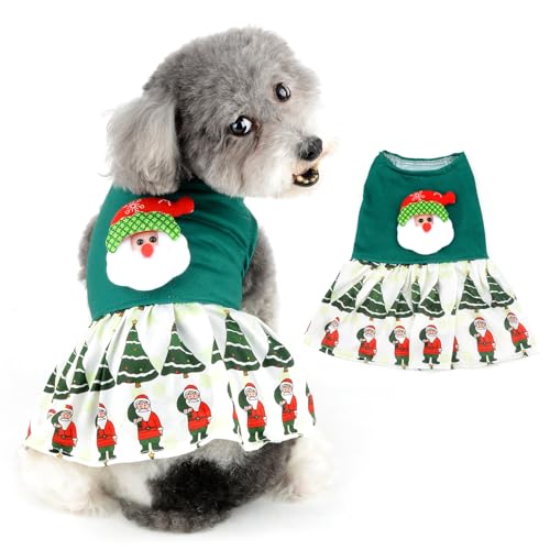 Ranphy Hunde-Weihnachtskleid, niedliches Welpenkleid mit Puppe, Haustierkleidung für kleine Hunde, Katzen, Mädchen, weiblich, Weihnachten, Party, Urlaub, Bekleidung für Chihuahua, Yorkie, von Ranphy