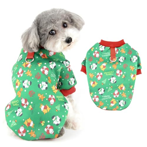 Ranphy Hunde-Weihnachtspullover für kleine Hunde, weich, warm, Herbst, Winter, Welpenkleidung, niedlicher Weihnachtsmann, Schneeflocke, Rentier, Schneemann, Weihnachten, Doggy Sweatshirts mit D-Ring, von Ranphy