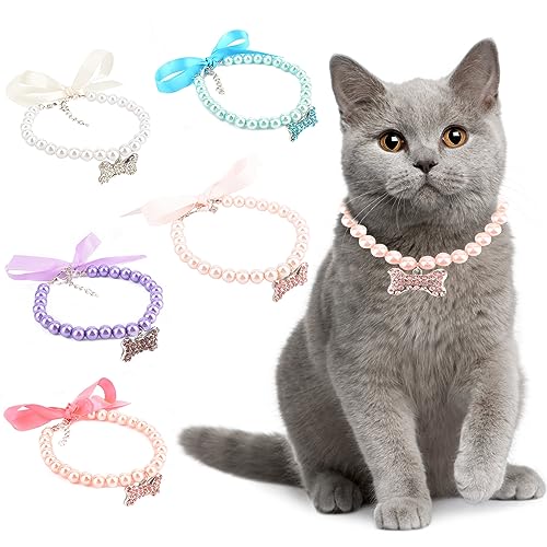 Ranphy Hundeperlen Kristall Halskette Schmuck mit Bling Strass Big Bone Anhänger Charm für kleine Haustiere Katzen Hunde Mädchen Chihuahua Yorkie Halsband Hochzeit Weibliche Kleid Dekoration, von Ranphy