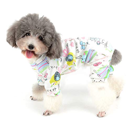 Ranphy Hunde Pyjama, Baumwolle, niedliches Rautenmuster, britischer Stil Hunde Schlafkleidung Kleidung von Ranphy